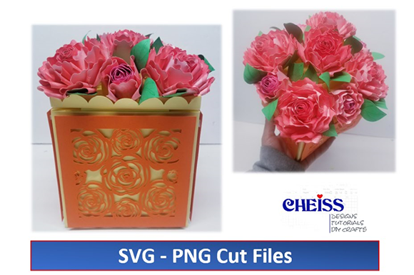3D Roses Bouquet Centerpiece: 3D SVG & Paper Flowers