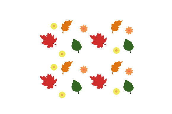 Autumn Flowers and Leaves Pattern: Crafts & Designs