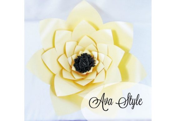 Ava Giant Paper Flower Templates for 3D SVG & Editorial