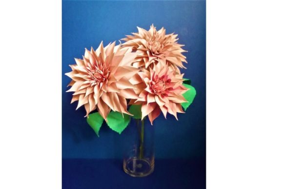 Dinner Plate Dahlia 3D SVG Paper Flowers