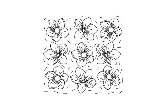 Flowers and Lines Pattern