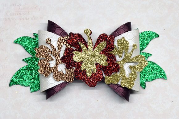 Flowers Bow Template: 3D SVG Shapes for Real Crafting