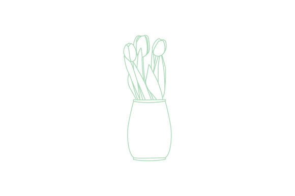 Flowers & Flower Vase Coloring Page: Spring Crafts Asset Review
