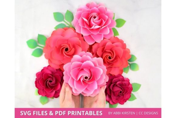 Garden Paper Rose Templates