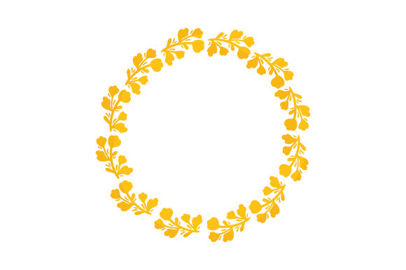 Golden Flowers Circular Frame: Crafts & Designs for Polished Publishing