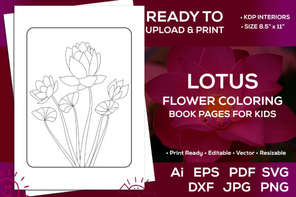 Lotus Flower Coloring Pages Graphics