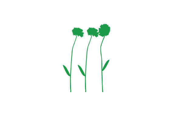 Meadow Flowers Silhouette: Nature-Inspired Crafts Design Asset
