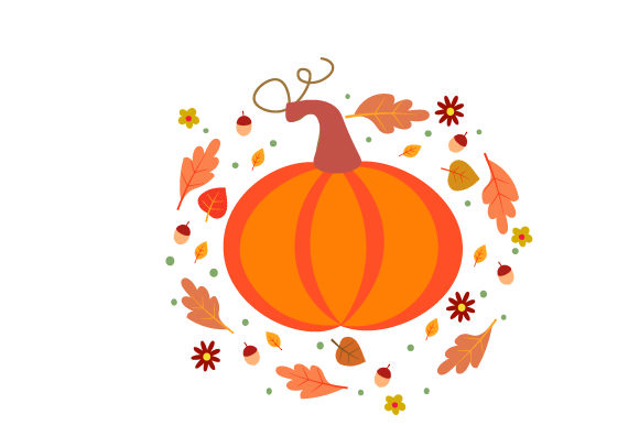 Pumpkin with Autumnal Flowers: Crafts & Thanksgiving