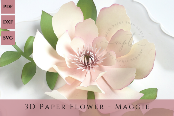 The Maggie Flower – 3D SVG Paper Flowers
