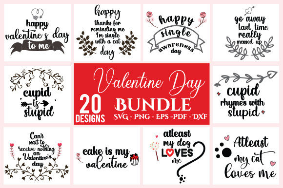 Valentine s Day Bundle 20 Designs for Crafts and Graphics