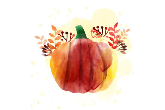 Watercolor Pumpkin Crafts for Thanksgiving